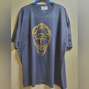 Boston Vintage Goalie Mask T-Shirt Mens XL Charcoal Chowderheadz NHL (C38)**